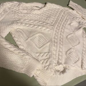 Maison Margiela Asymmetrical Cable Knit Sweater